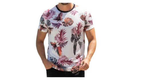 Pálma leveles póló lilla