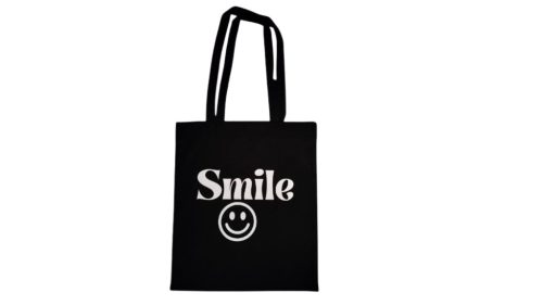 Smile--fekete vászontáska