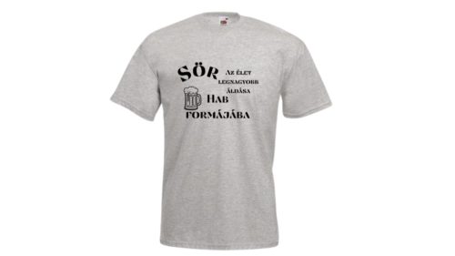 Sör Az élet legnagyobb áldása hab formájába-férfi/Unisex póló