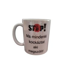  Stop-fehér bögre