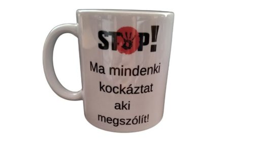  Stop-fehér bögre