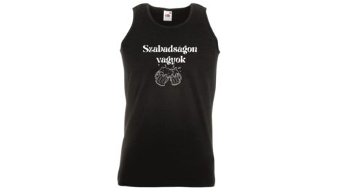 Szabadságon vagyok-fekete férfi trikó