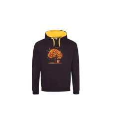 Ősz-fekete/sárga pulóver