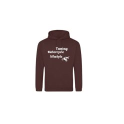 Tuning-motorcycle lifestyle/sötétbarna pulóver