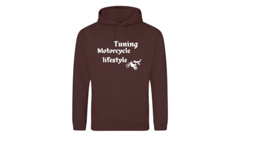 Tuning-motorcycle lifestyle/sötétbarna pulóver