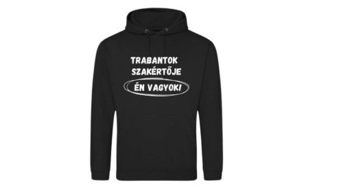 Trabantok szakértője Én vagyok-fekete pulóver