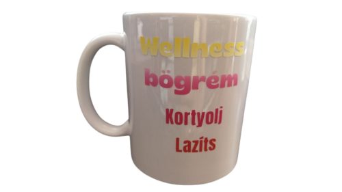 Wellnes bögrém-fehér bögre