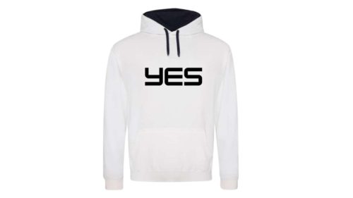 YES feliratos-fehér pulóver