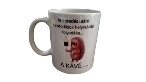 Az ébredés-fehér bögre