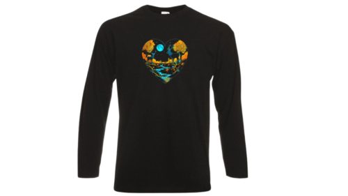  Őz/Táj-fekete hosszú póló