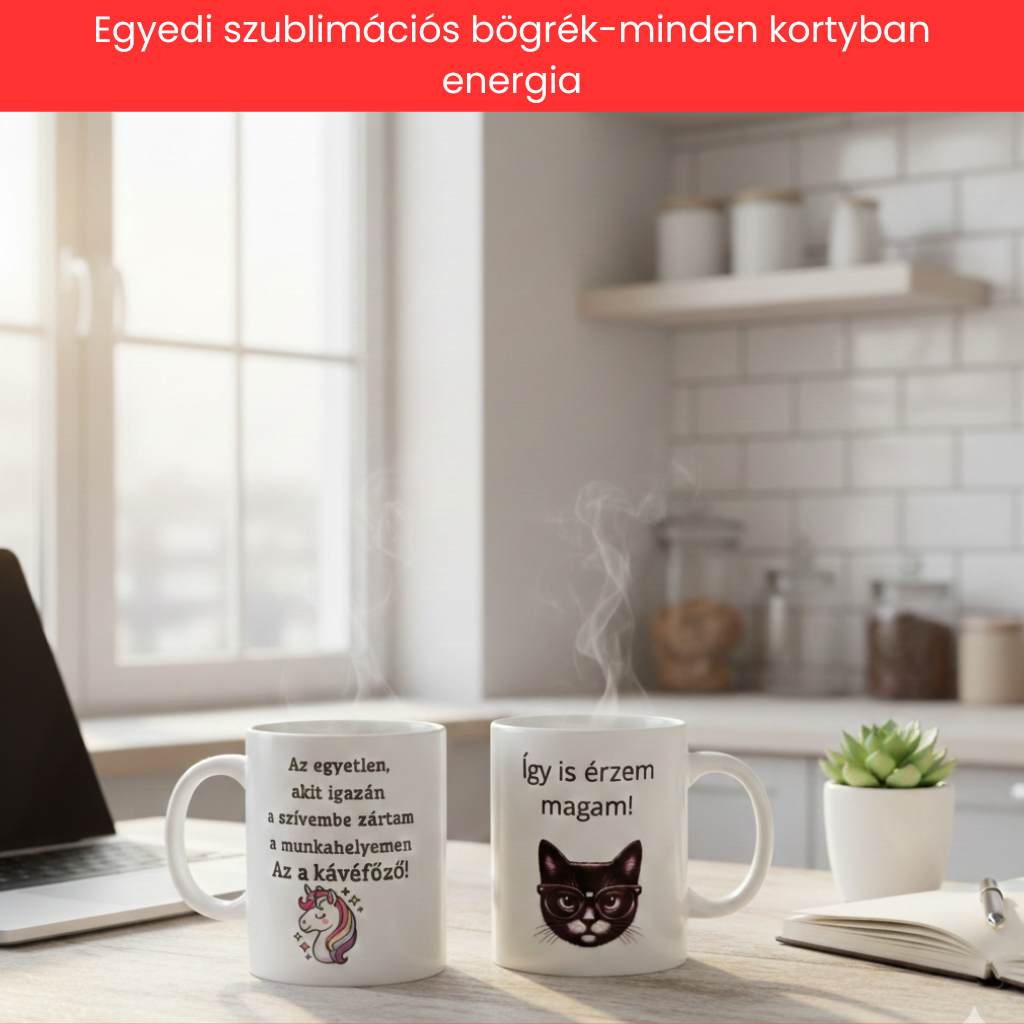 Egyedi szublimációs bögrék-minden kortyban energia