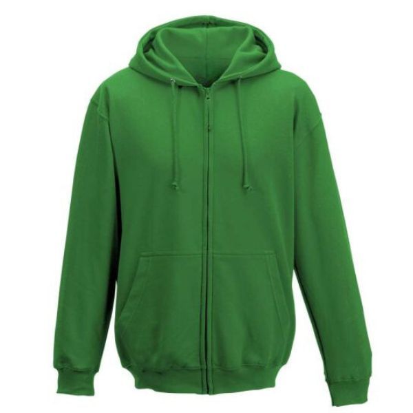 Cipzáros,kapucnis pulóver-zöld