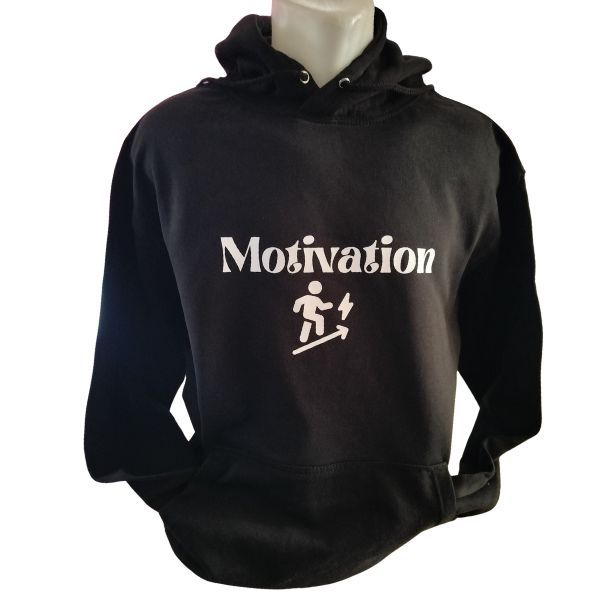 Motivation-fekete pulóver