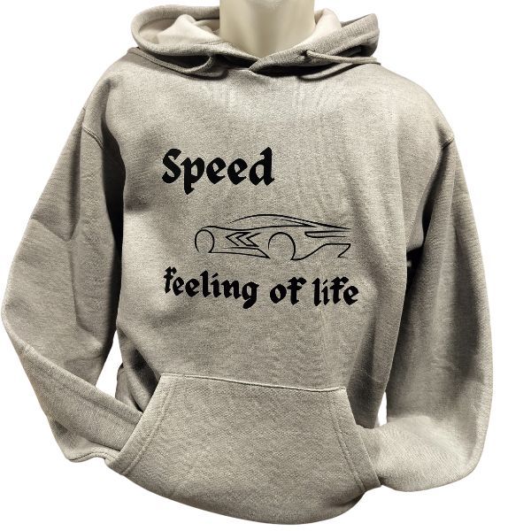 Speed,feeling of life-car/világosszürke pulóver
