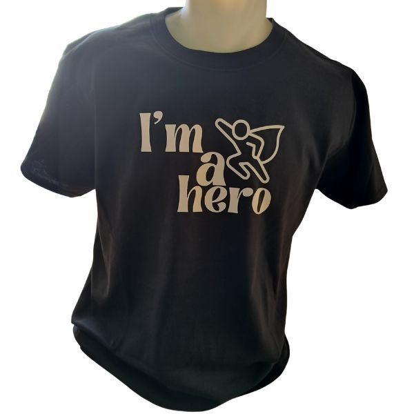 I'm a hero-fekete póló