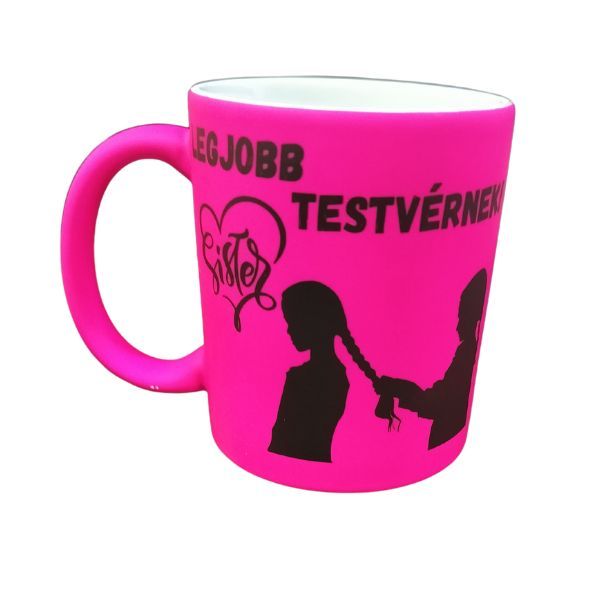 Legjobb testvérnek-neon pink bögre Legjobb testvérnek-neon pink bögre