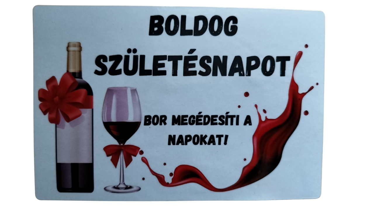 Boldog születésnapot-téglalap hűtőmágnes Boldog születésnapot-téglalap hűtőmágnes