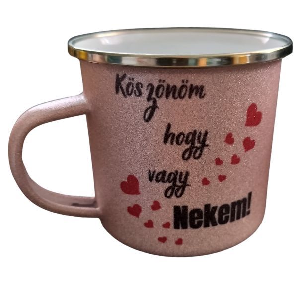 Köszönöm hogy vagy nekem-pink glitteres bögre Köszönöm hogy vagy nekem-pink glitteres bögre