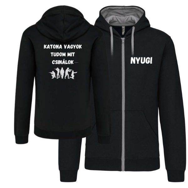 Nyugi...-fekete/szürke pulóver Nyugi...-fekete/szürke pulóver